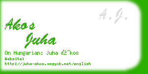 akos juha business card